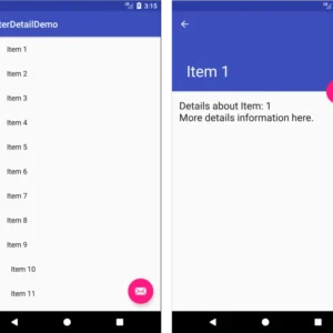 Android Master Detail Demo Master
