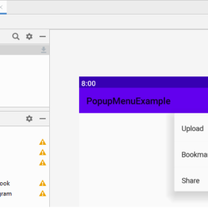 Android Menus Popups Dialogs Demo Master