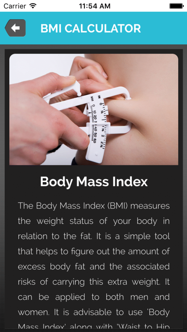 Bmi Calculator For Ios Full Application With Psd