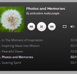 Clean Html Audio Player With Playlist