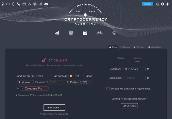Coinalerts Price Alerts For 1000 Cryptocurrencies