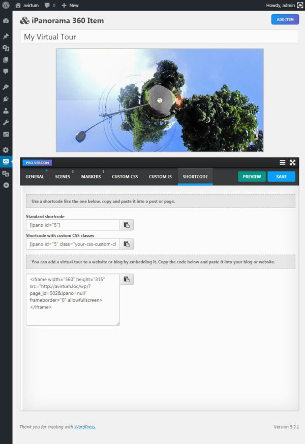 Ipanorama 360 Jquery Virtual Tour With Builder