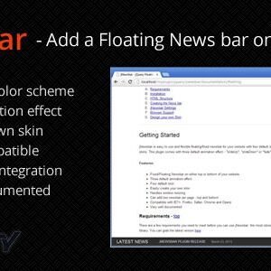 Jnewsbar Jquery Floating News Ticker Bar
