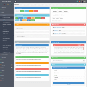 Josh Laravel Admin Template Front End Crud