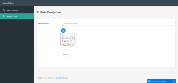 Media Manager For Codeigniter