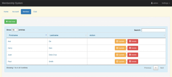 Membership User Login Membership And User Management
