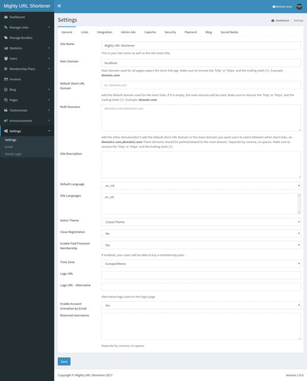 Mighty Url Shortener Short Url Script
