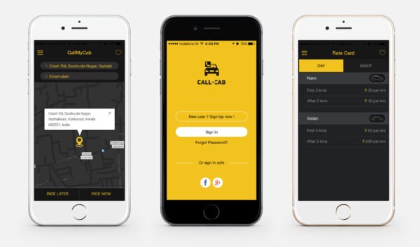 Online Taxi Booking App  Call My Cab Mobile App