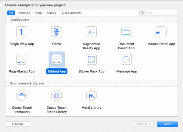 Tabbed App For Ios