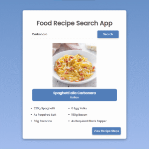 Tablet Recipe App