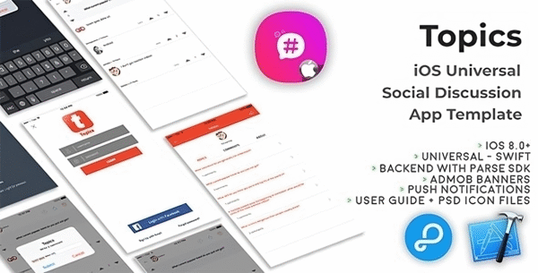 Topics Ios Universal Social Discussion App Template Swift
